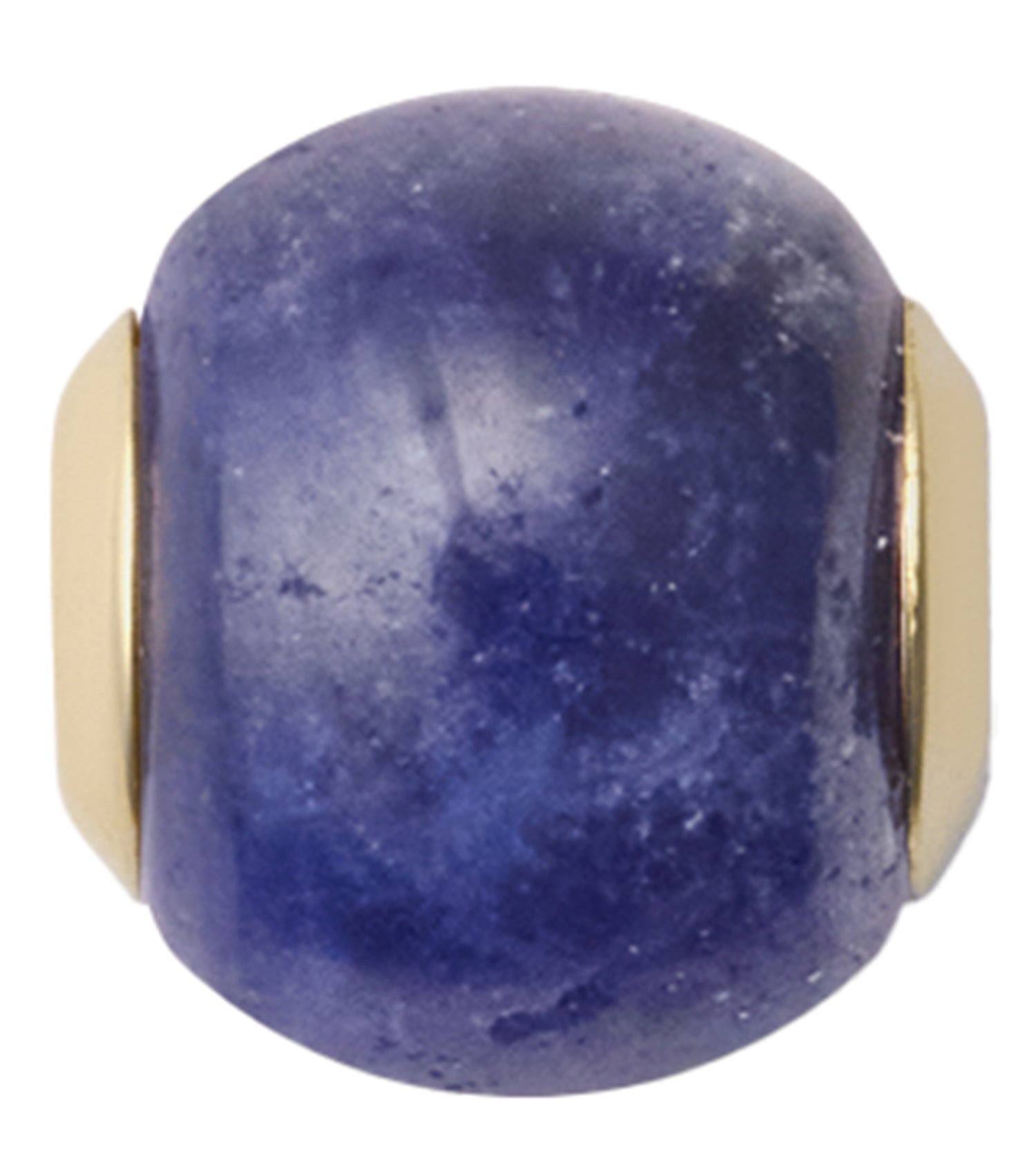 Blue Spot Orb Gold Charm