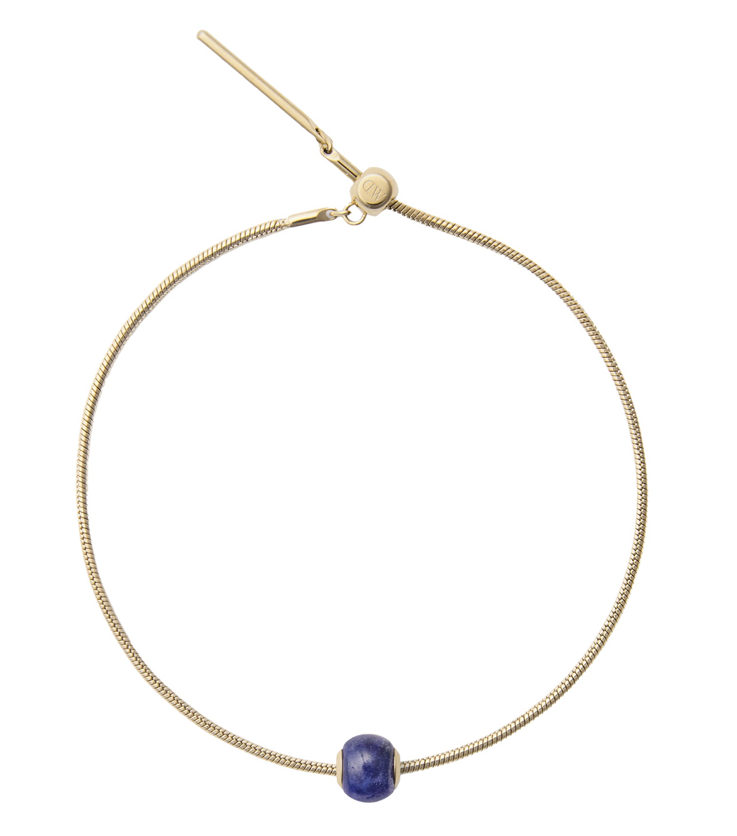 Blue Spot Orb Gold Charm