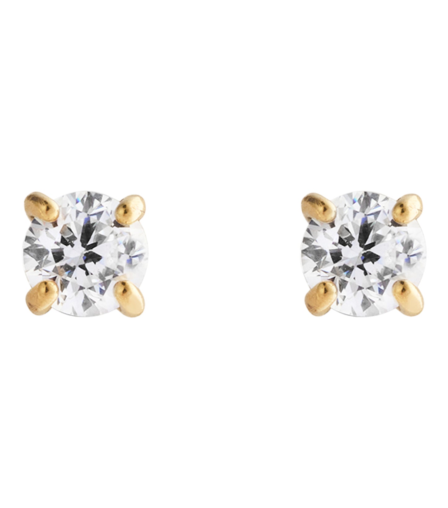 Mirelle Solitaire Stud Earring Gold