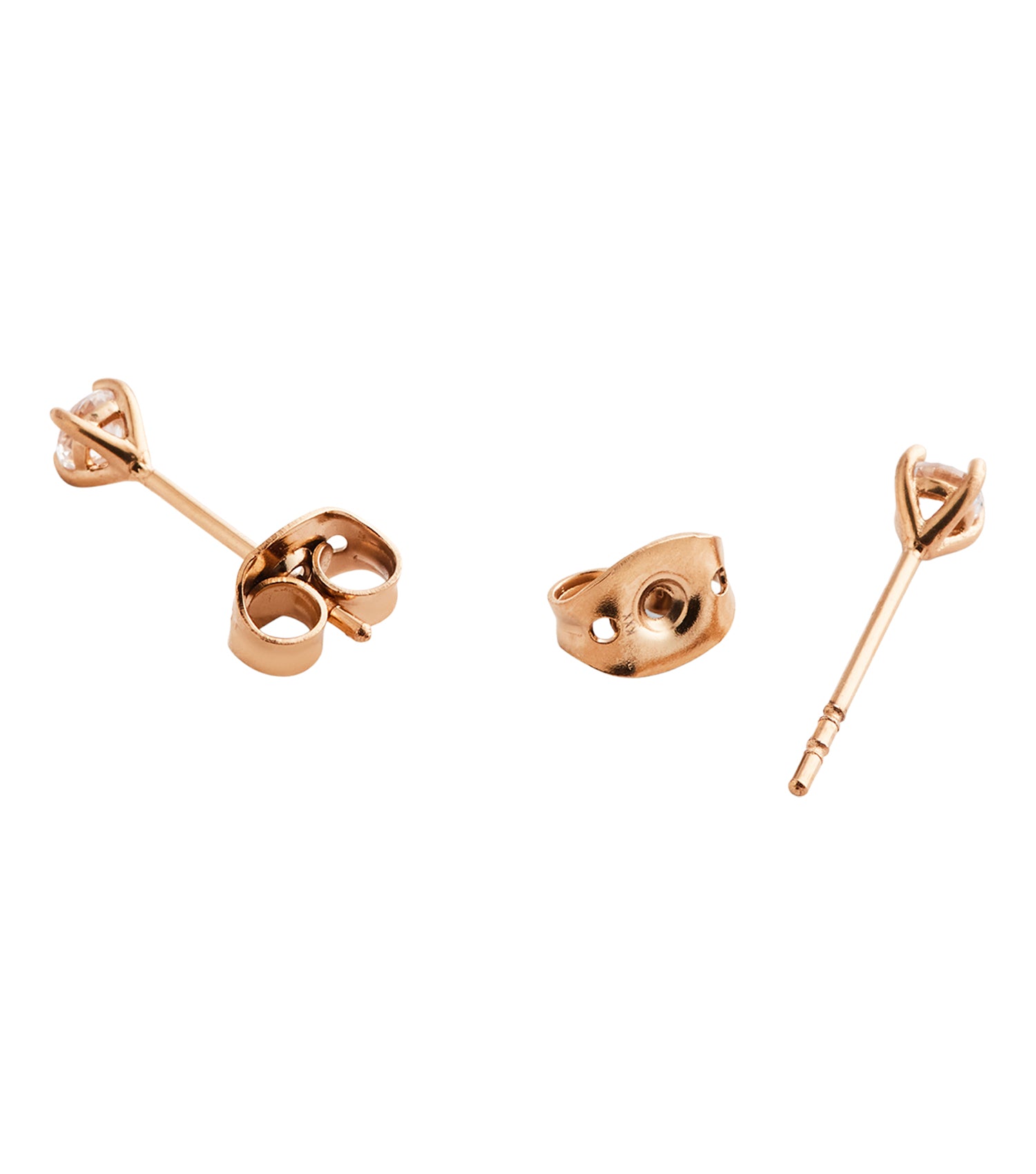 Mirelle Solitaire Stud Earring Rose Gold