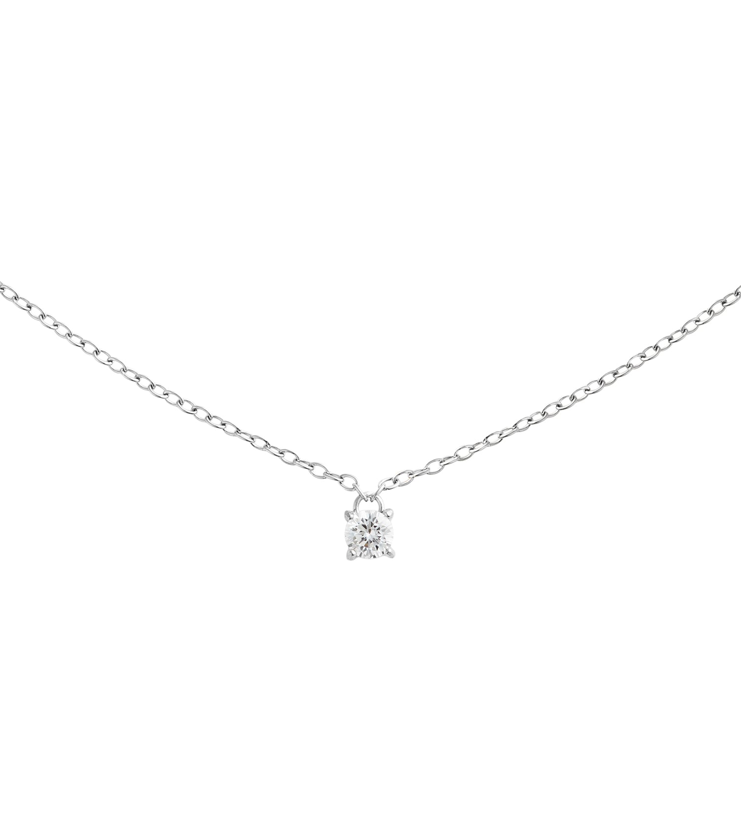 Mirelle Solitaire Necklace Silver