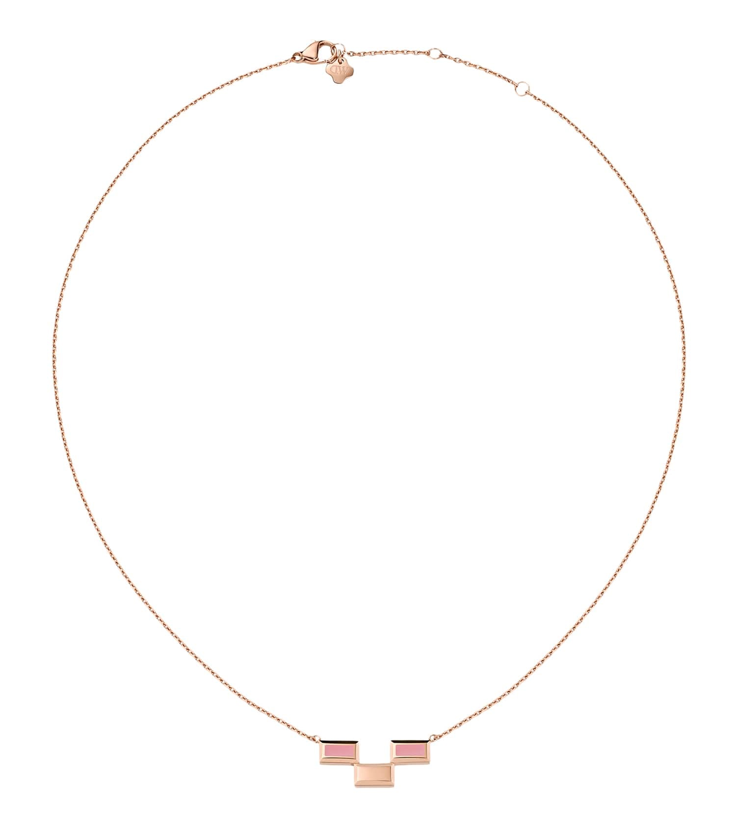 Bric Necklace Apricot Enamel RG