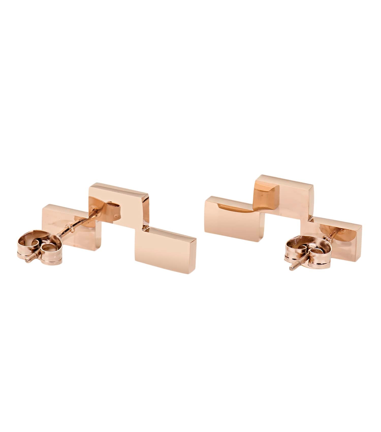 Bric Earrings Apricot Enamel RG