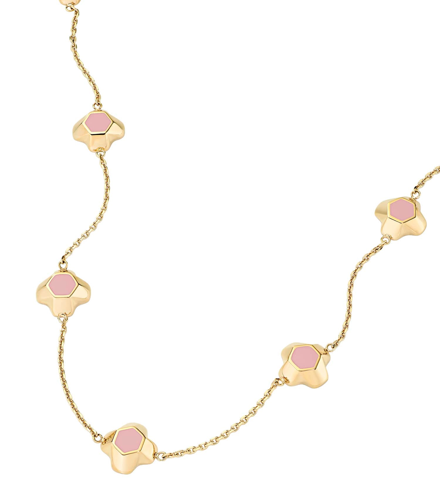 North Star Necklace 7 Small Apricot Enamel G
