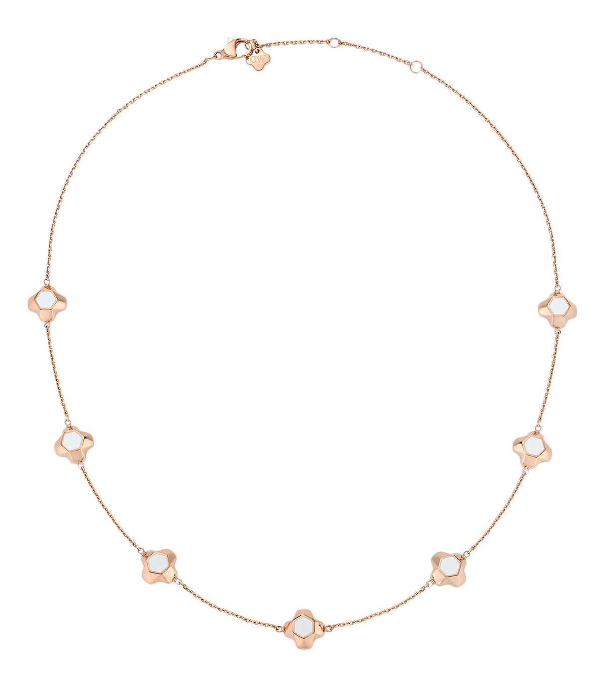 North Star Necklace 7 Small White Enamel RG
