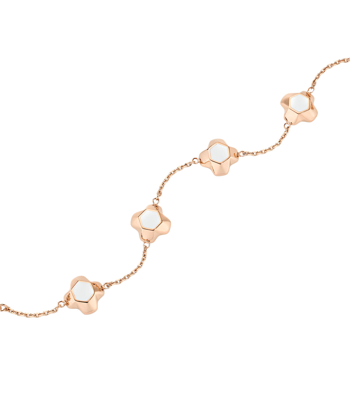 North Star Bracelet 5 Small White Enamel RG