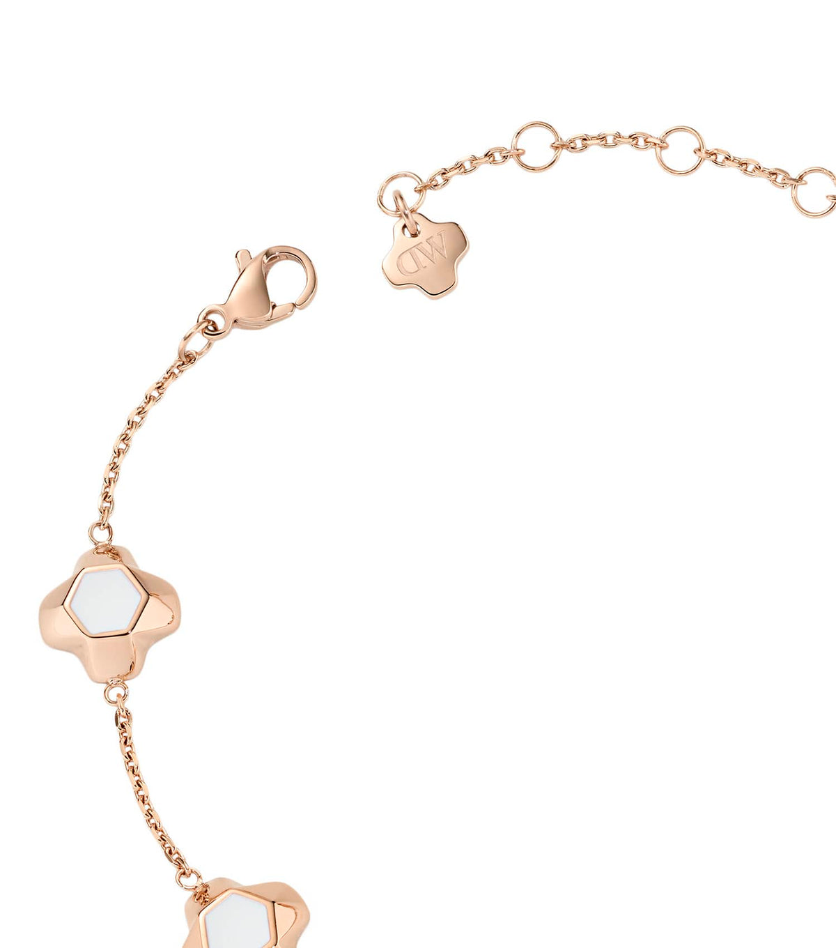 North Star Bracelet 5 Small White Enamel RG