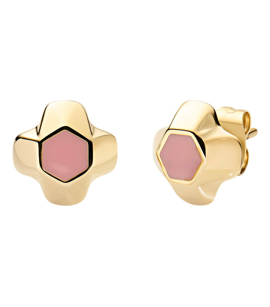North Star Earrings Small Apricot Enamel G