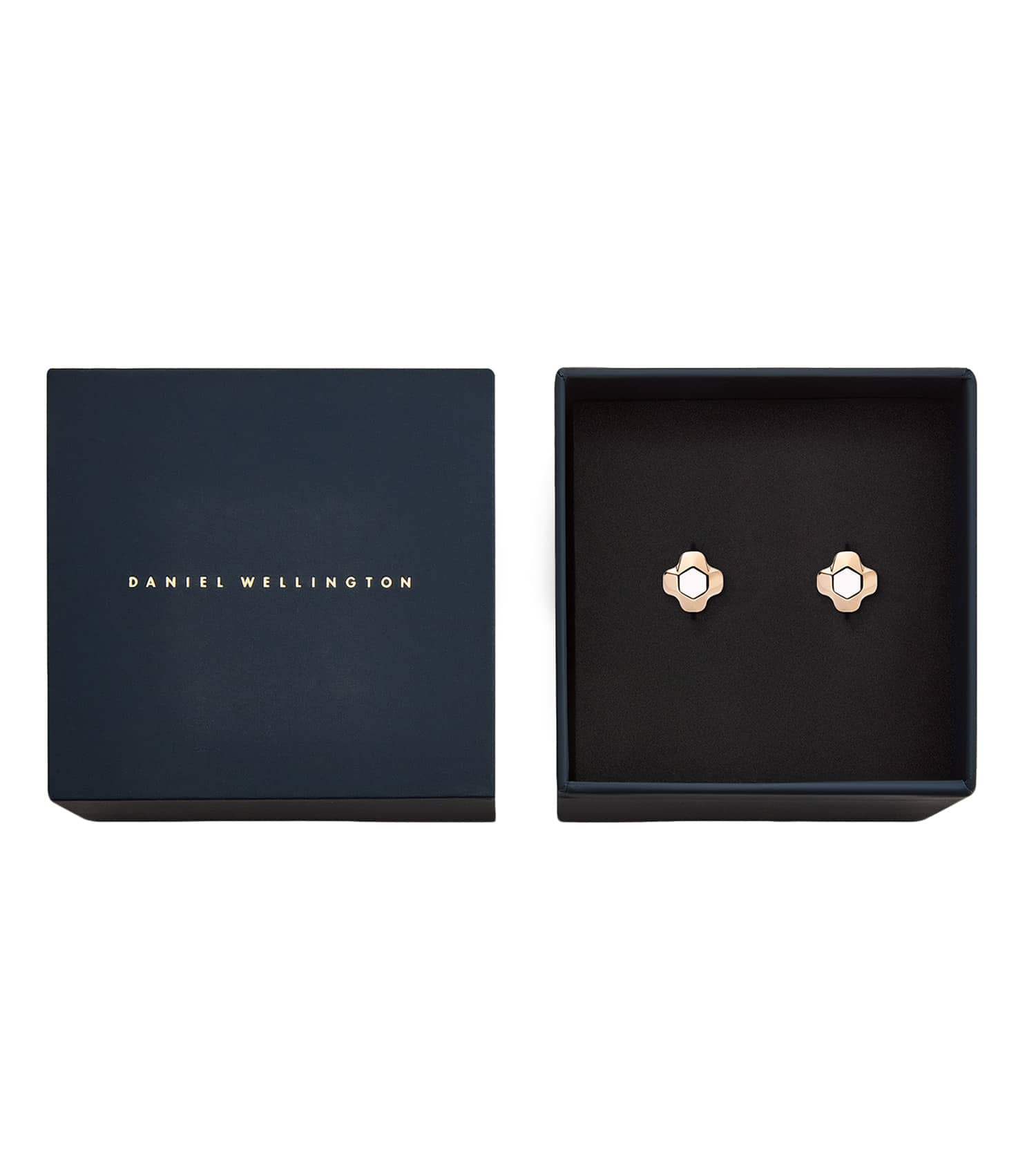 North Star Earrings Small White Enamel RG