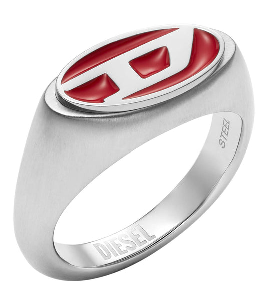Men Ring Ring Red Stainless Steel