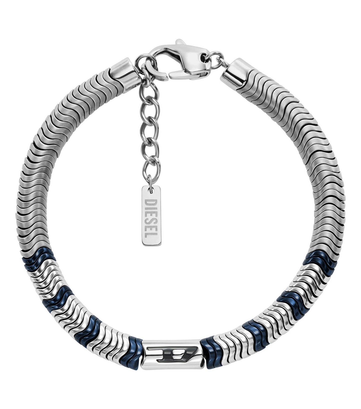 Men D Logo Bracelet 2-Tone Stainless Steel