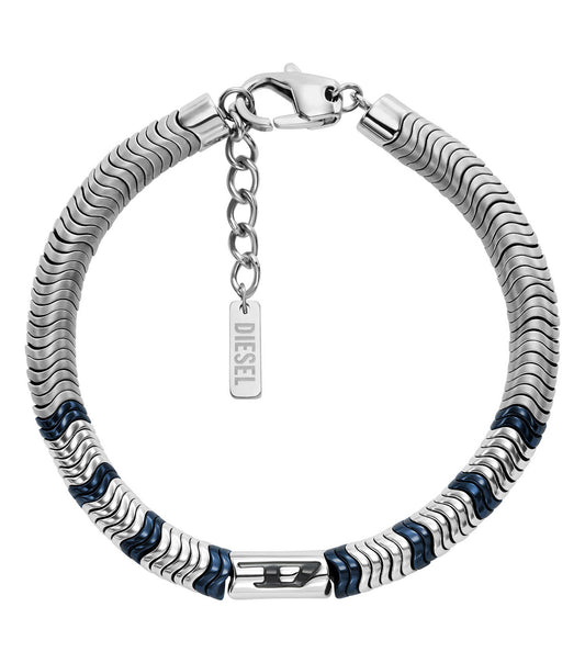 Men D Logo Bracelet 2-Tone Stainless Steel