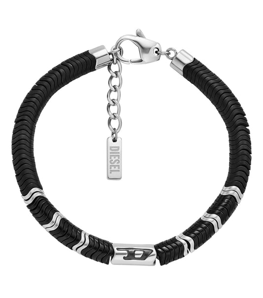 Men D Logo Bracelet 2-Tone Stainless Steel