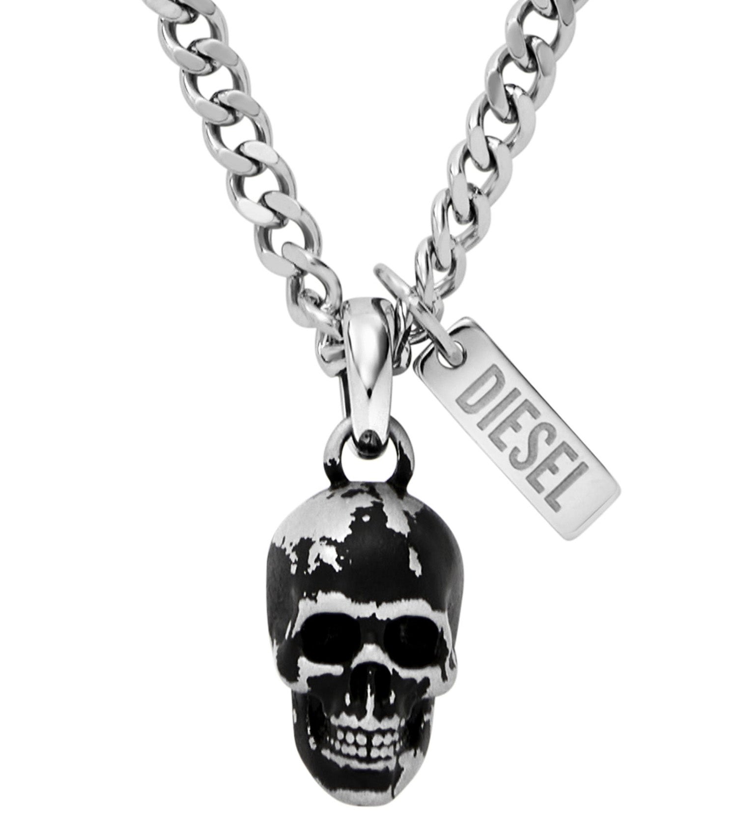 Men Na Necklace Black Enamel/Epoxy