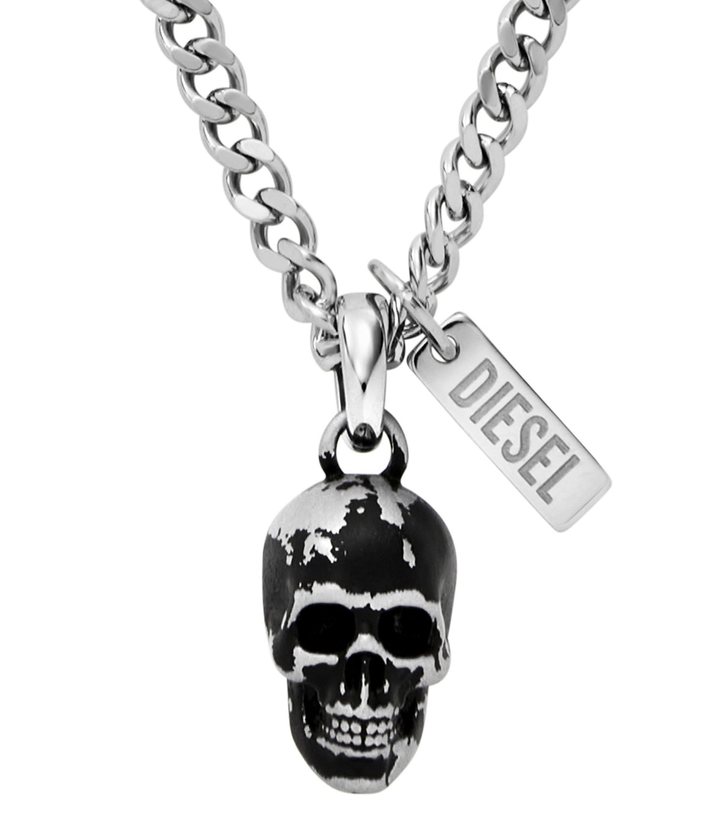 Men Na Necklace Black Enamel/Epoxy