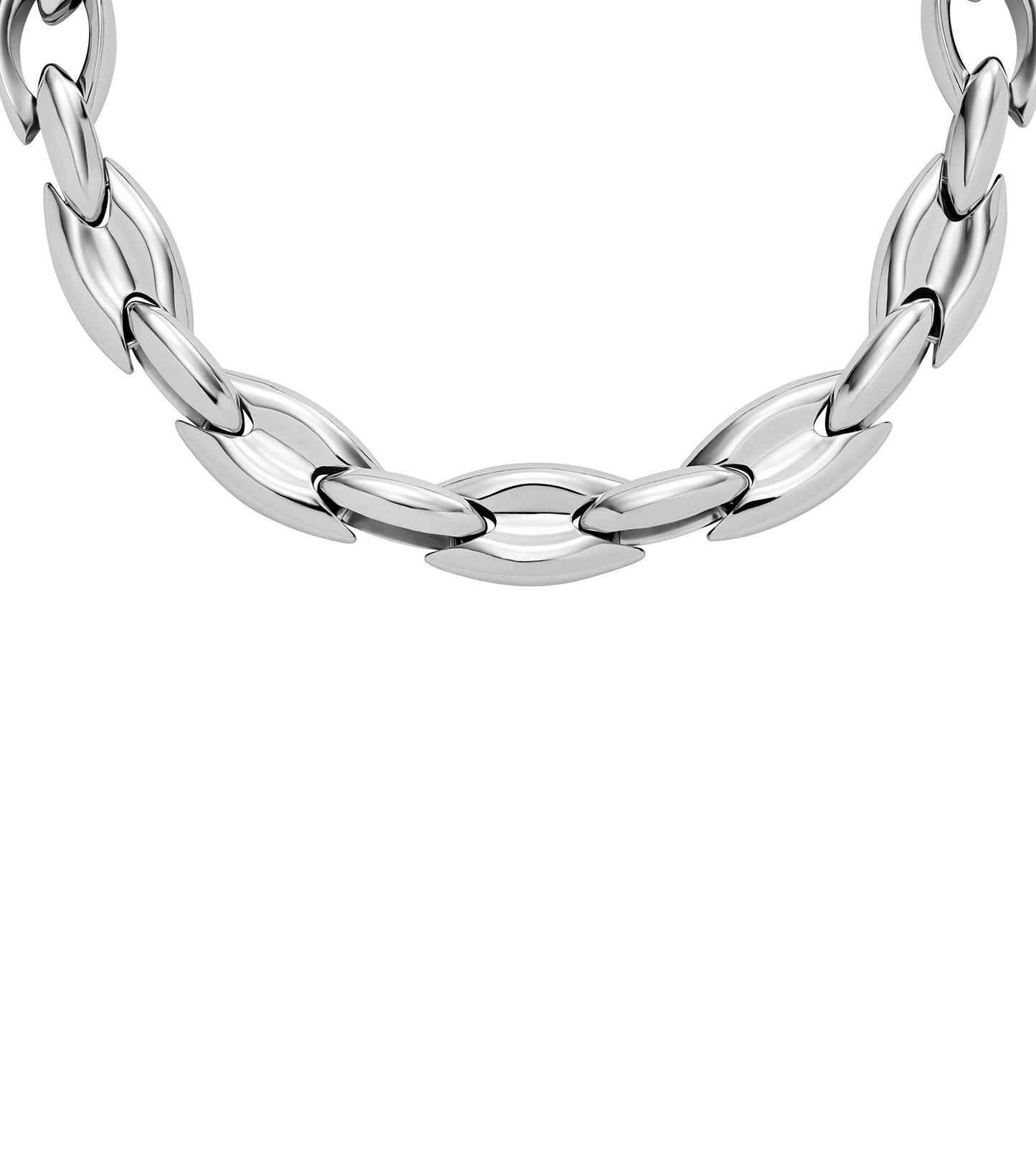 Women Grunge Necklace Silver Stainless Steel