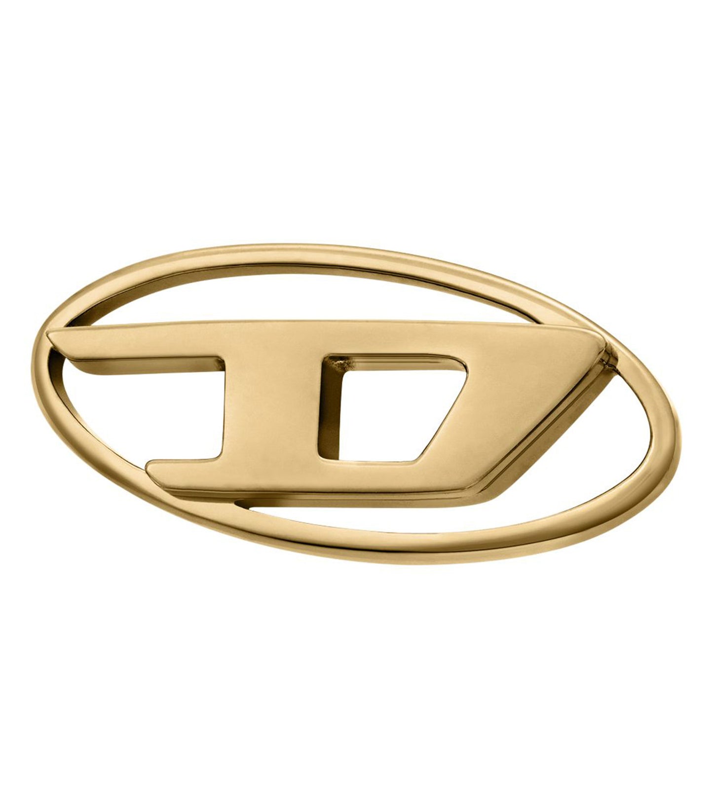 Men Oval D Logo Earring Gold Na