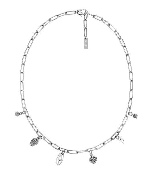 Women Na Necklace Silver Stainless Steel