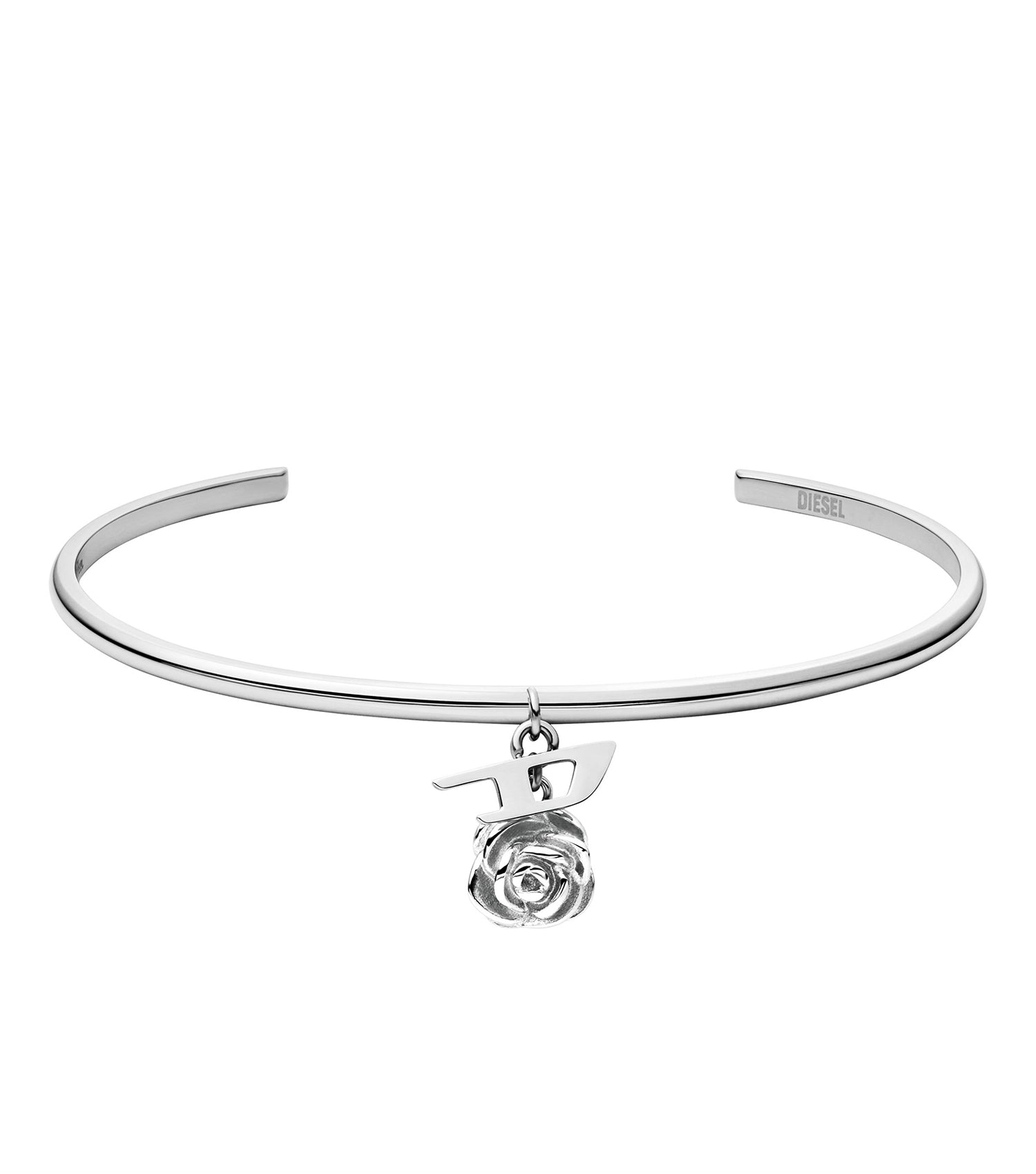 Gents D Logo Bracelet Silver Stainless Steel