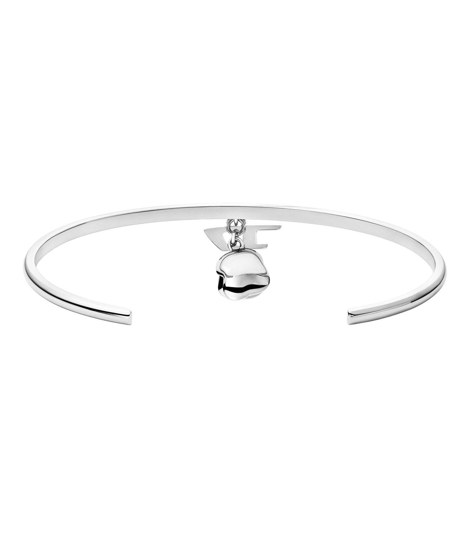 Gents D Logo Bracelet Silver Stainless Steel