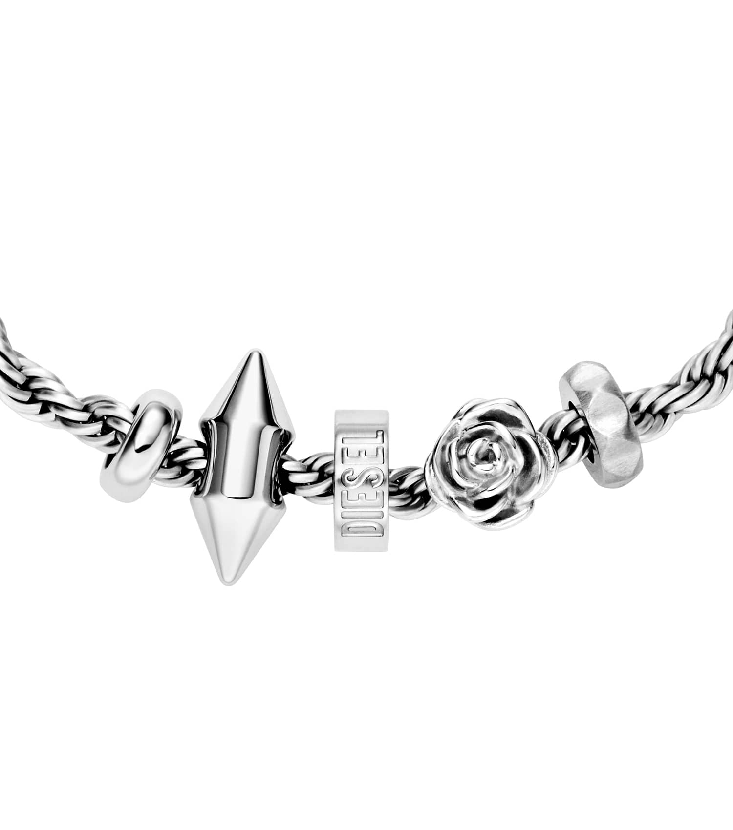 Gents Na Bracelet Silver Stainless Steel
