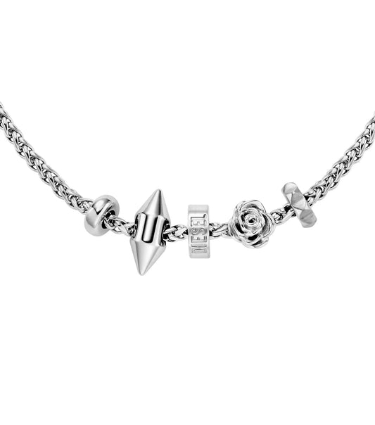 Gents Na Necklace Silver Stainless Steel