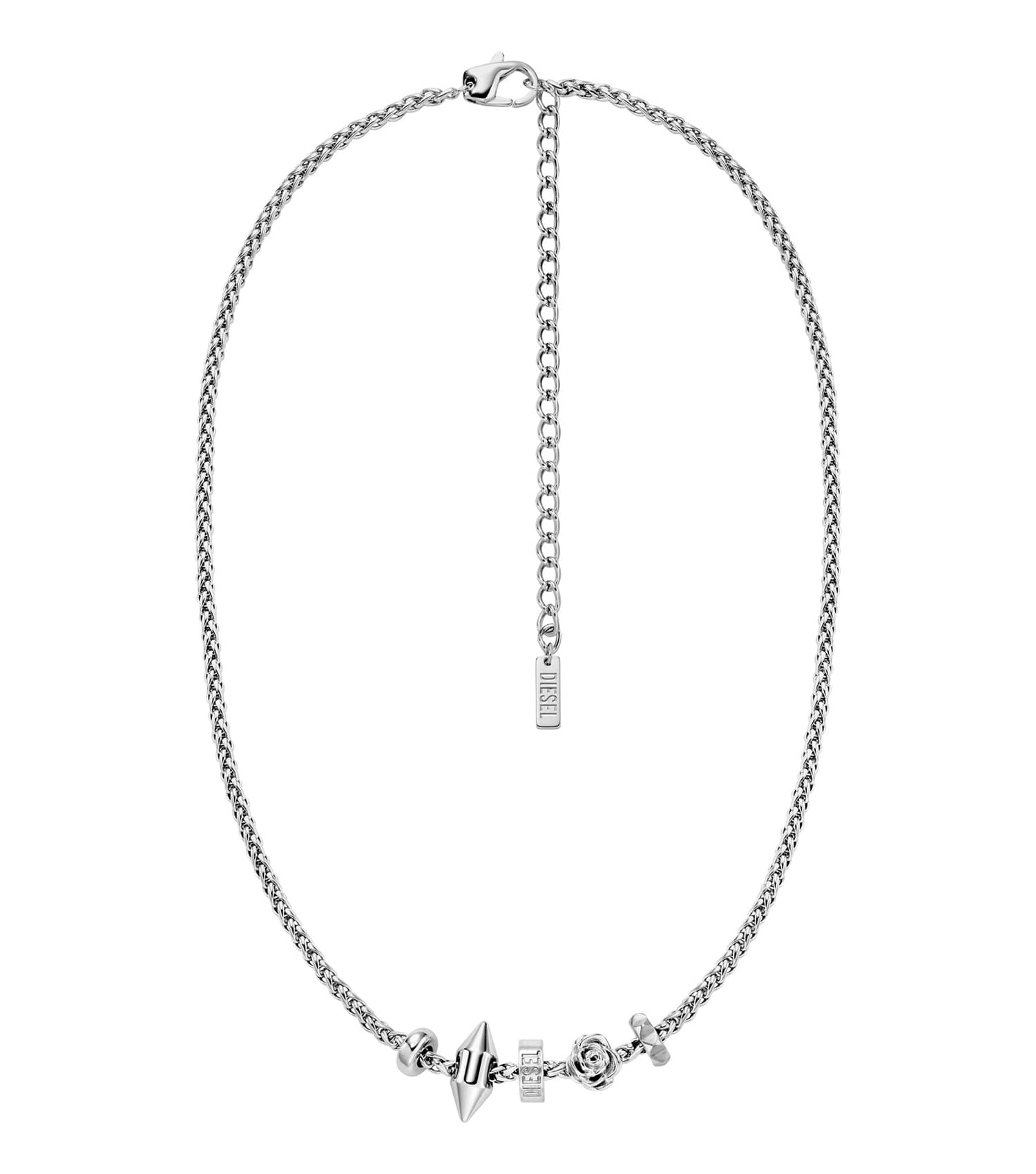 Gents Na Necklace Silver Stainless Steel