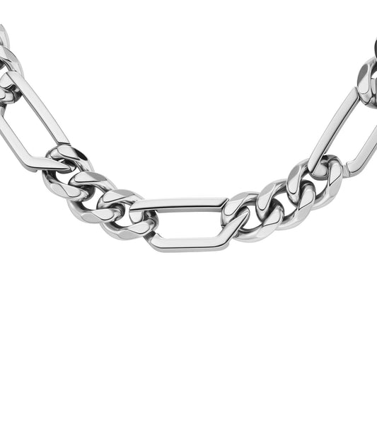 Gents D Logo Necklace Silver Stainless Steel