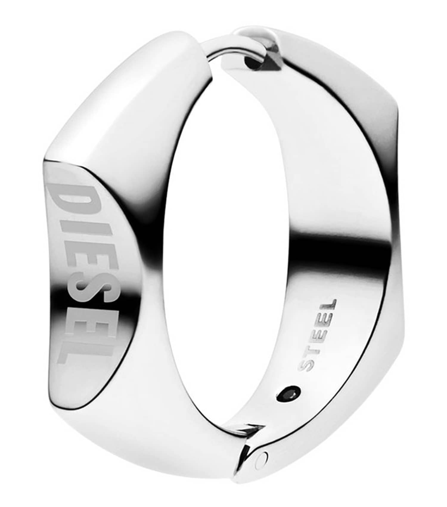 Gents Metamorph Earring Silver Stainless Steel