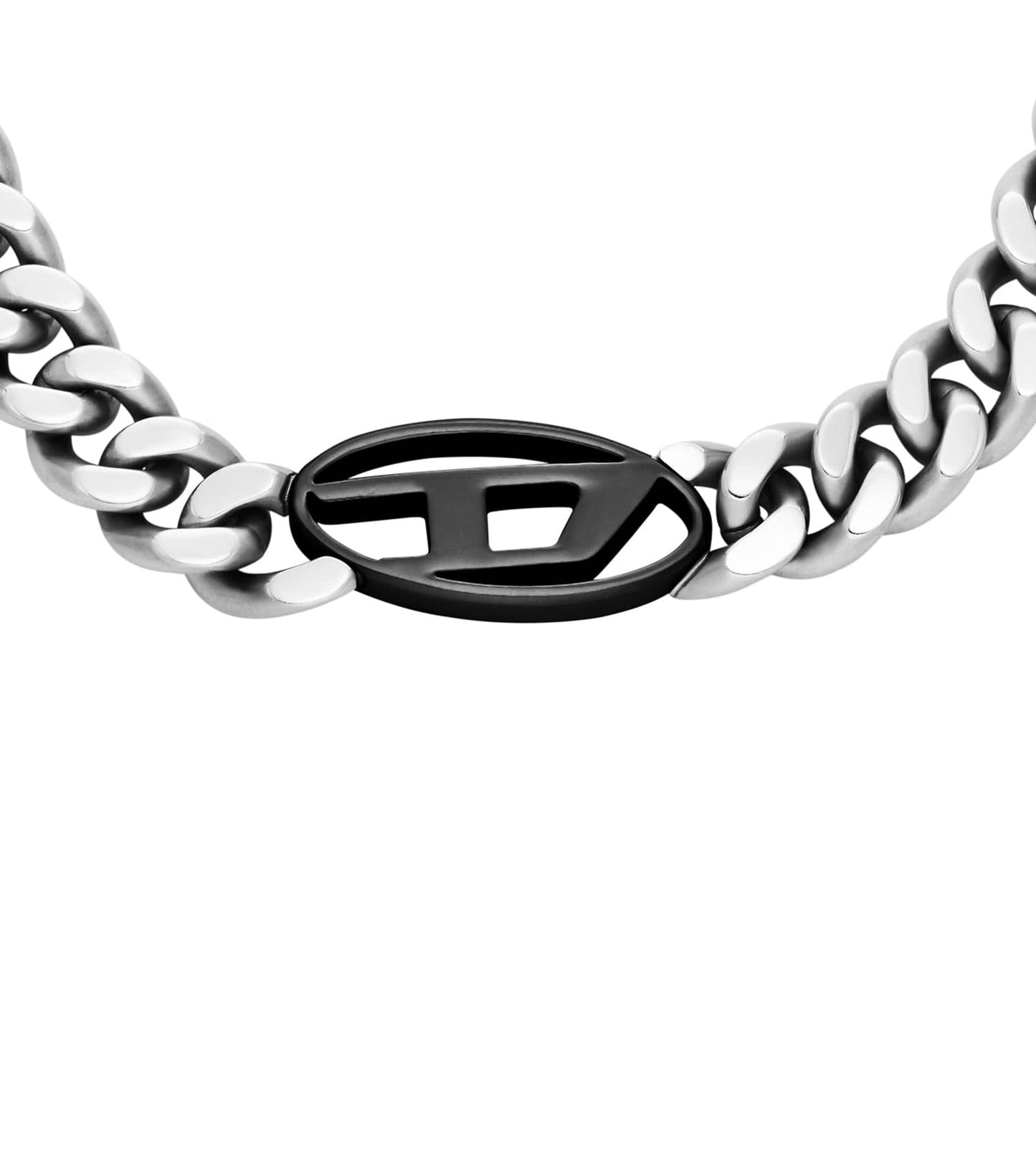 Gents Oval D Logo Necklace Multicolour Stainless Steel