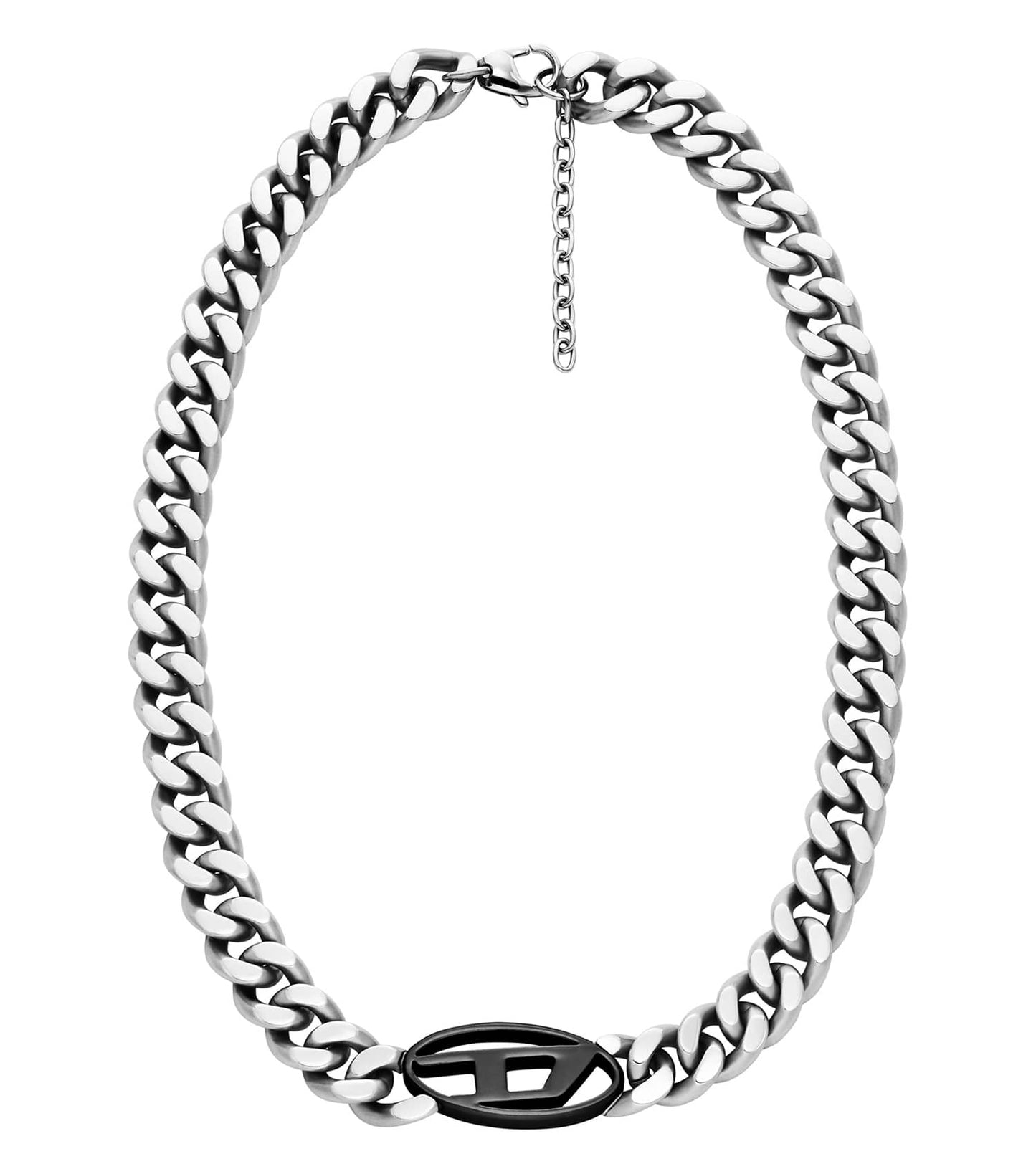 Gents Oval D Logo Necklace Multicolour Stainless Steel