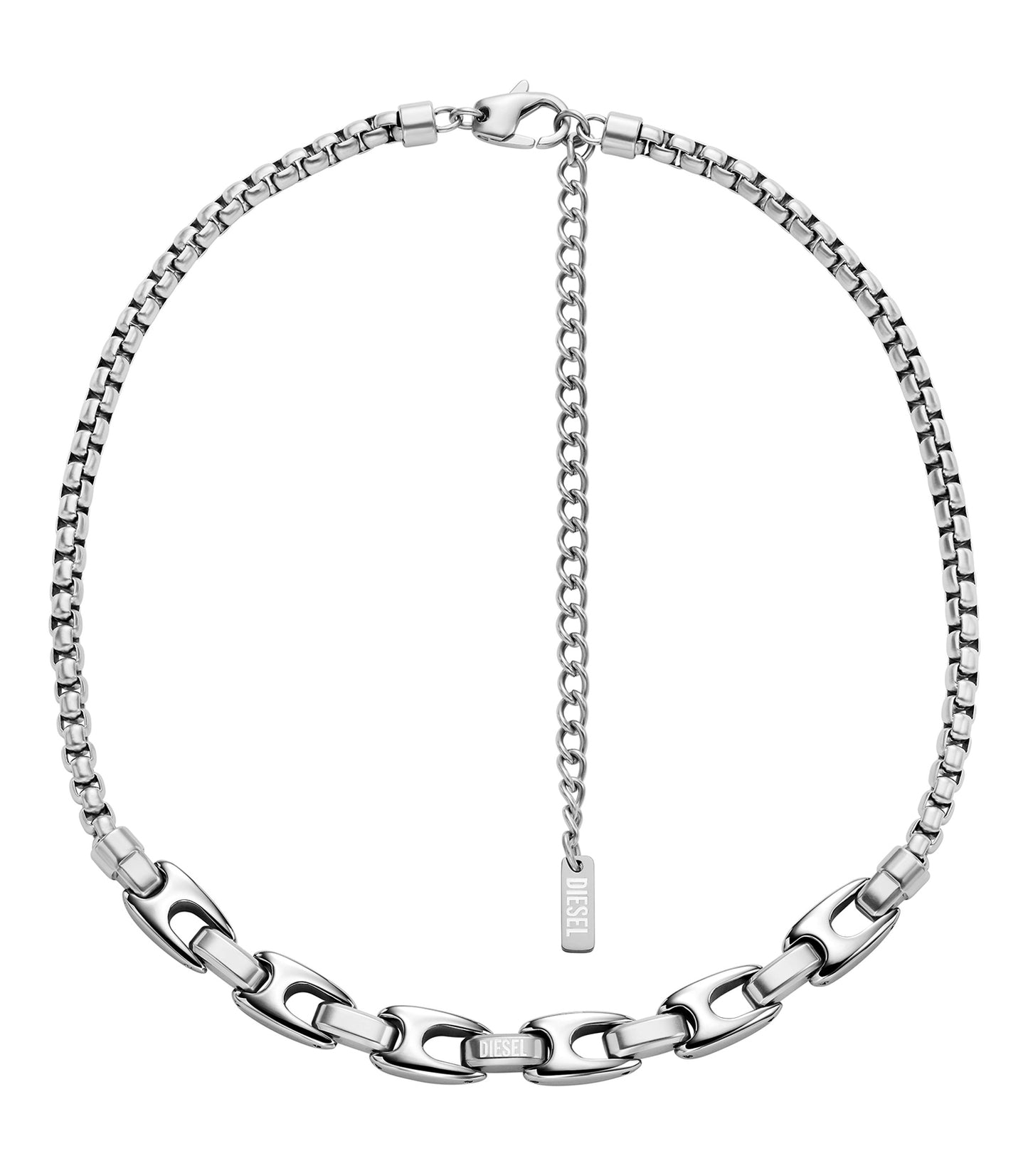 Unisex Metamorph Necklace Silver Stainless Steel