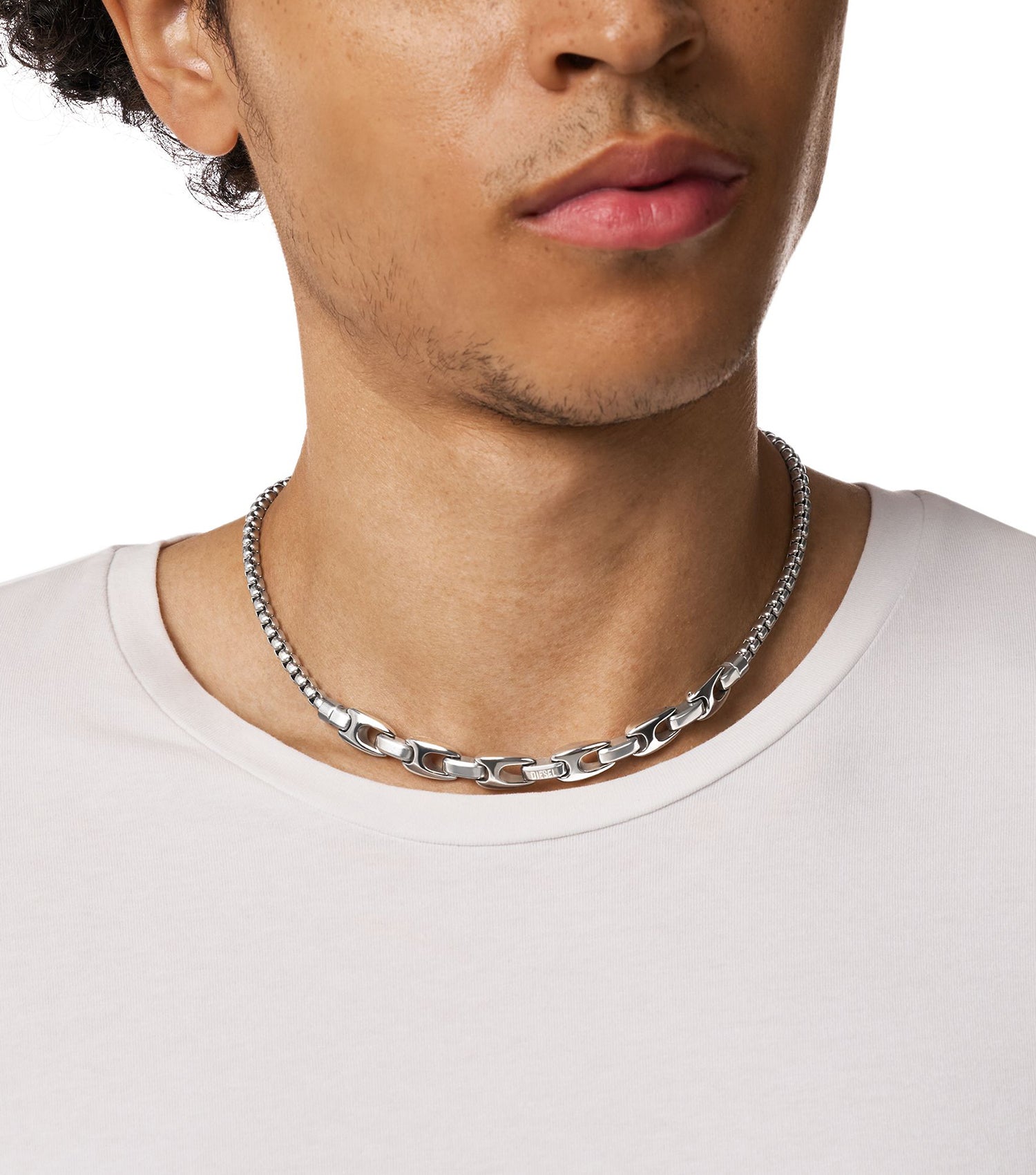 Unisex Metamorph Necklace Silver Stainless Steel