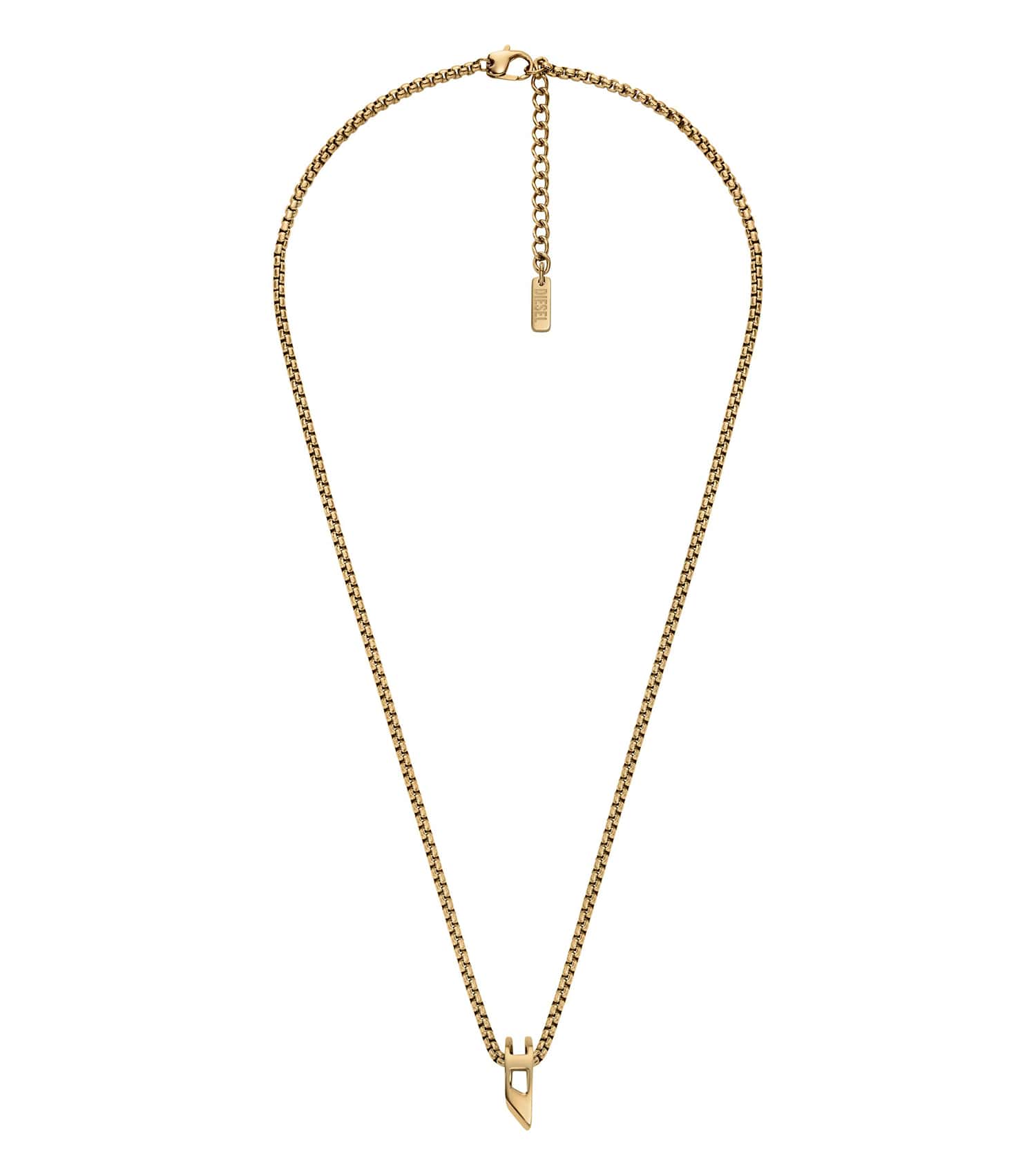 Unisex D Logo Necklace Gold Stainless Steel