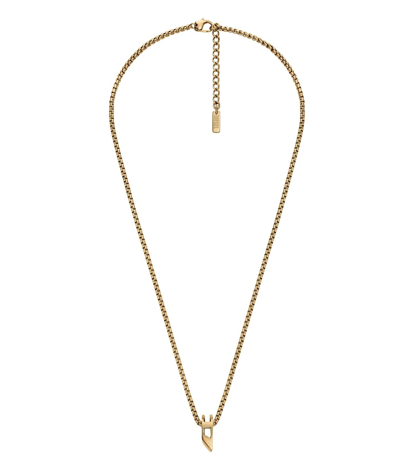 Unisex D Logo Necklace Gold Stainless Steel