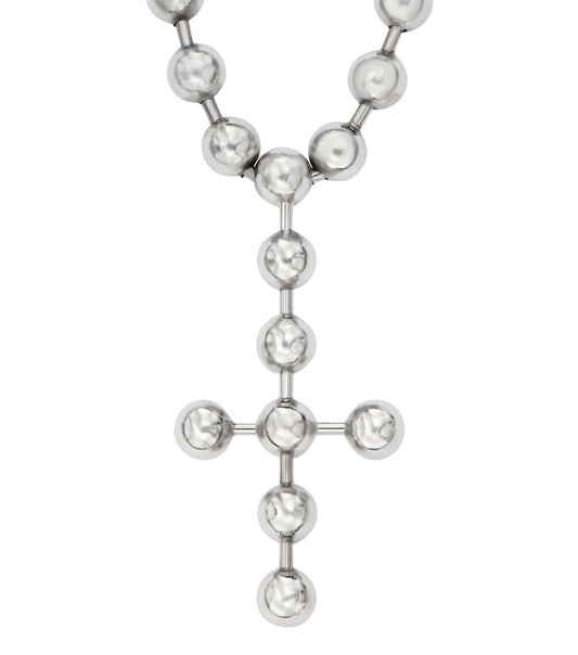 Unisex Diesel Font Necklace Silver Stainless Steel