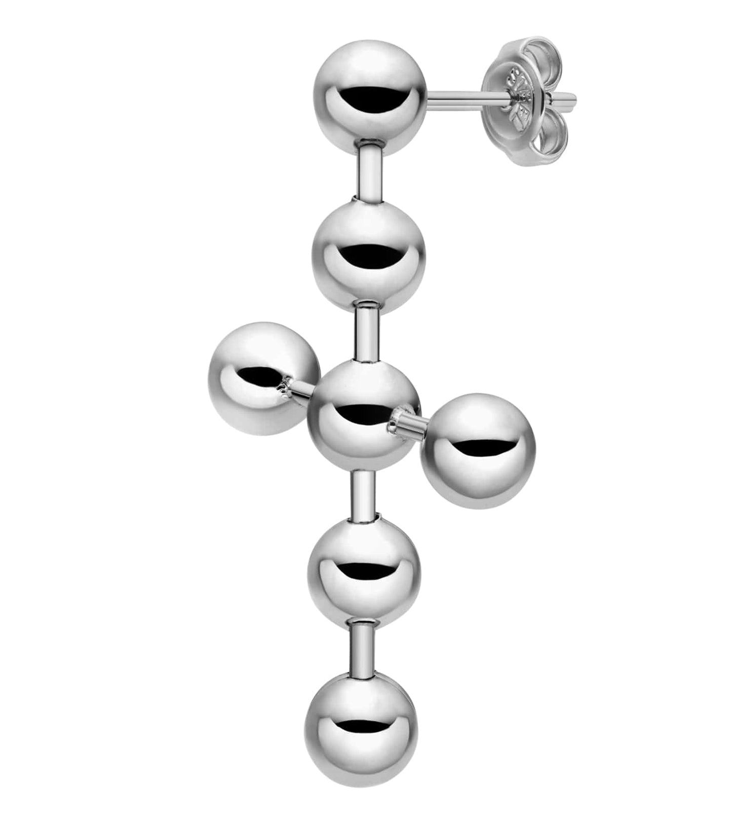 Unisex Diesel Font Earring Silver Stainless Steel