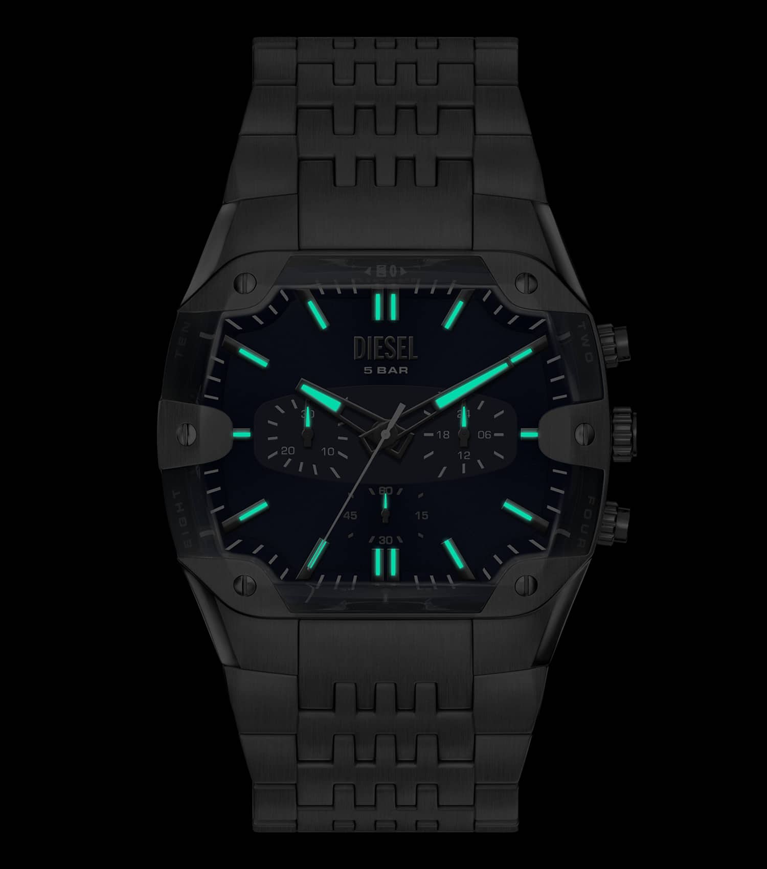 Men Spiked Chronograph Watch 44Mm
