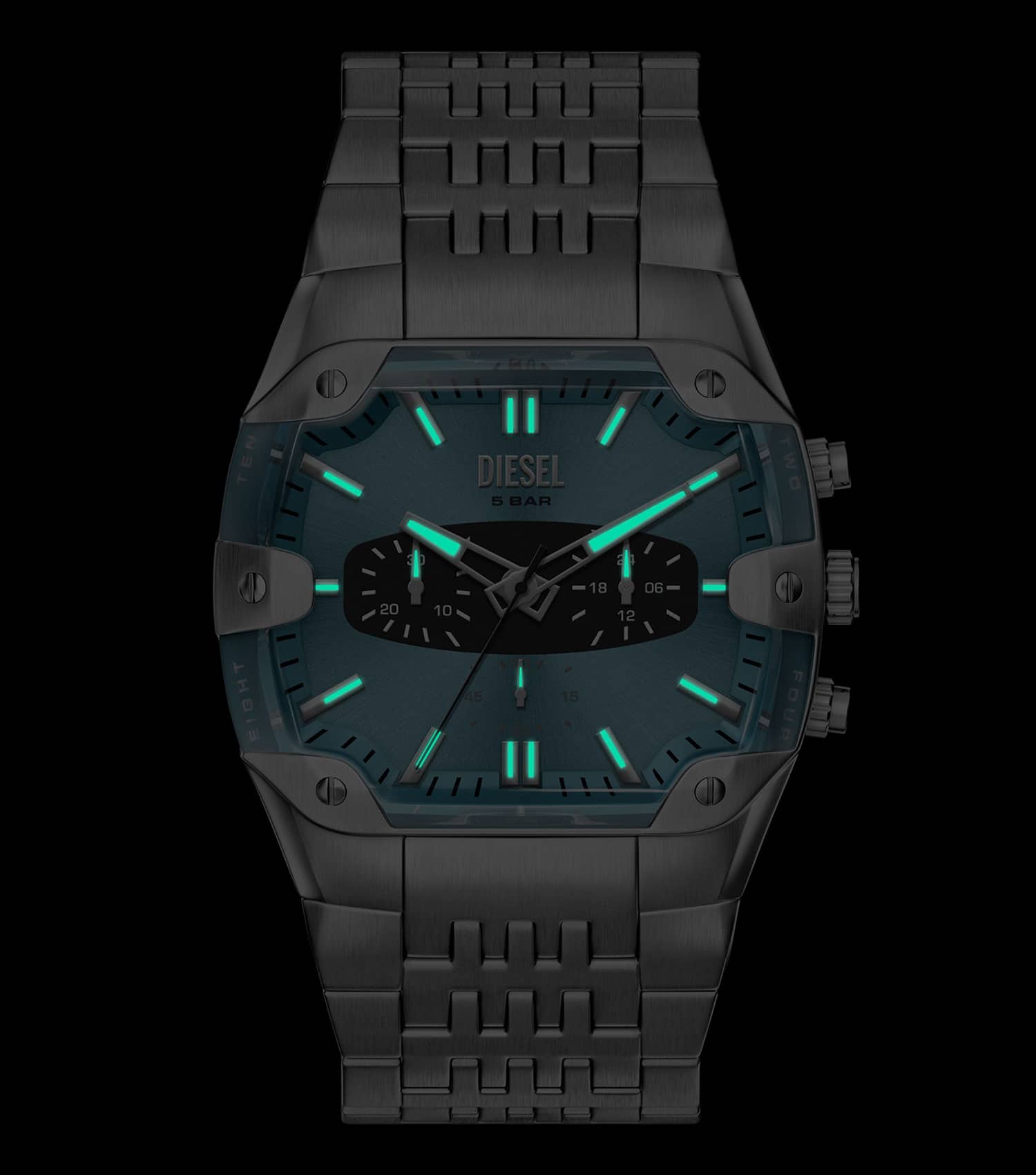 Men Spiked Chronograph Watch 44Mm