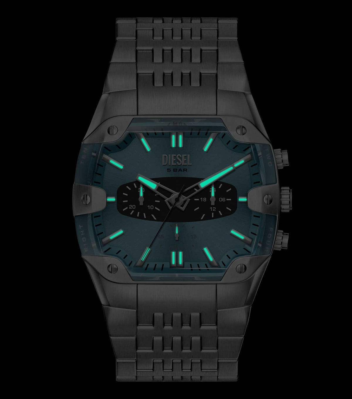 Men Spiked Chronograph Watch 44Mm