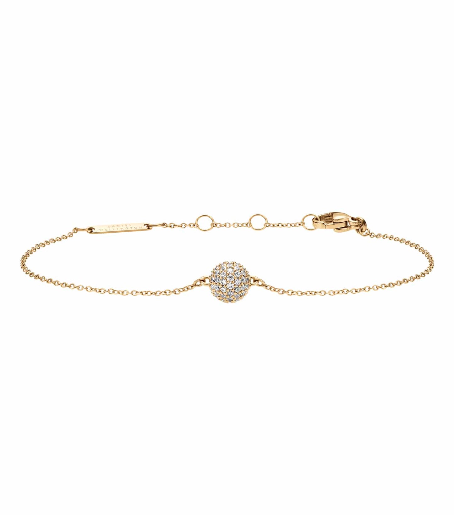 Women Pave Bracelet Rose Gold Stainless Steel & Crystals