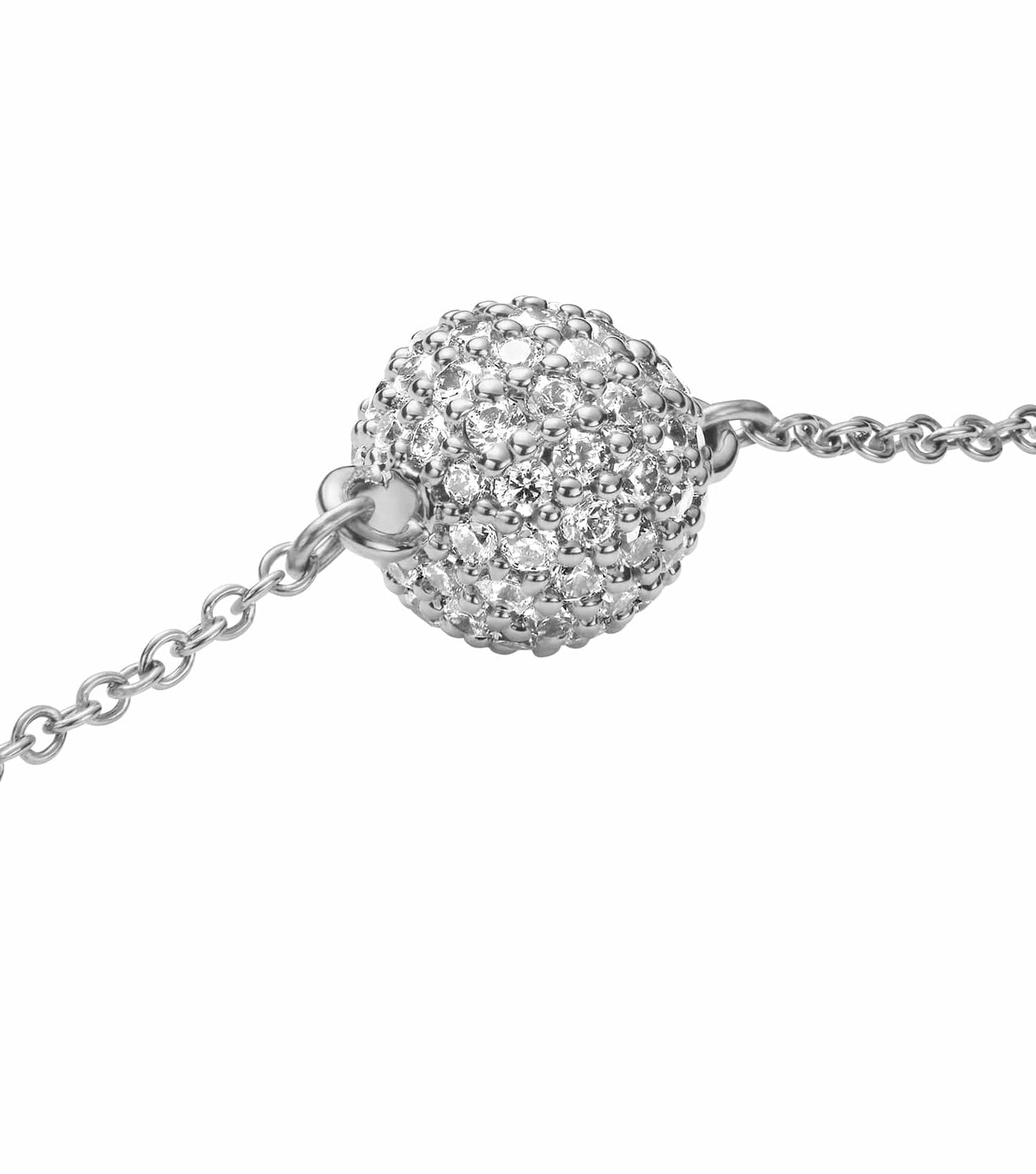 Women Pave Bracelet Rose Gold Stainless Steel & Crystals