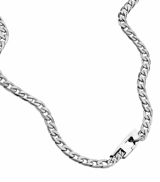 Men Steel Necklace Silver Stainless Steel