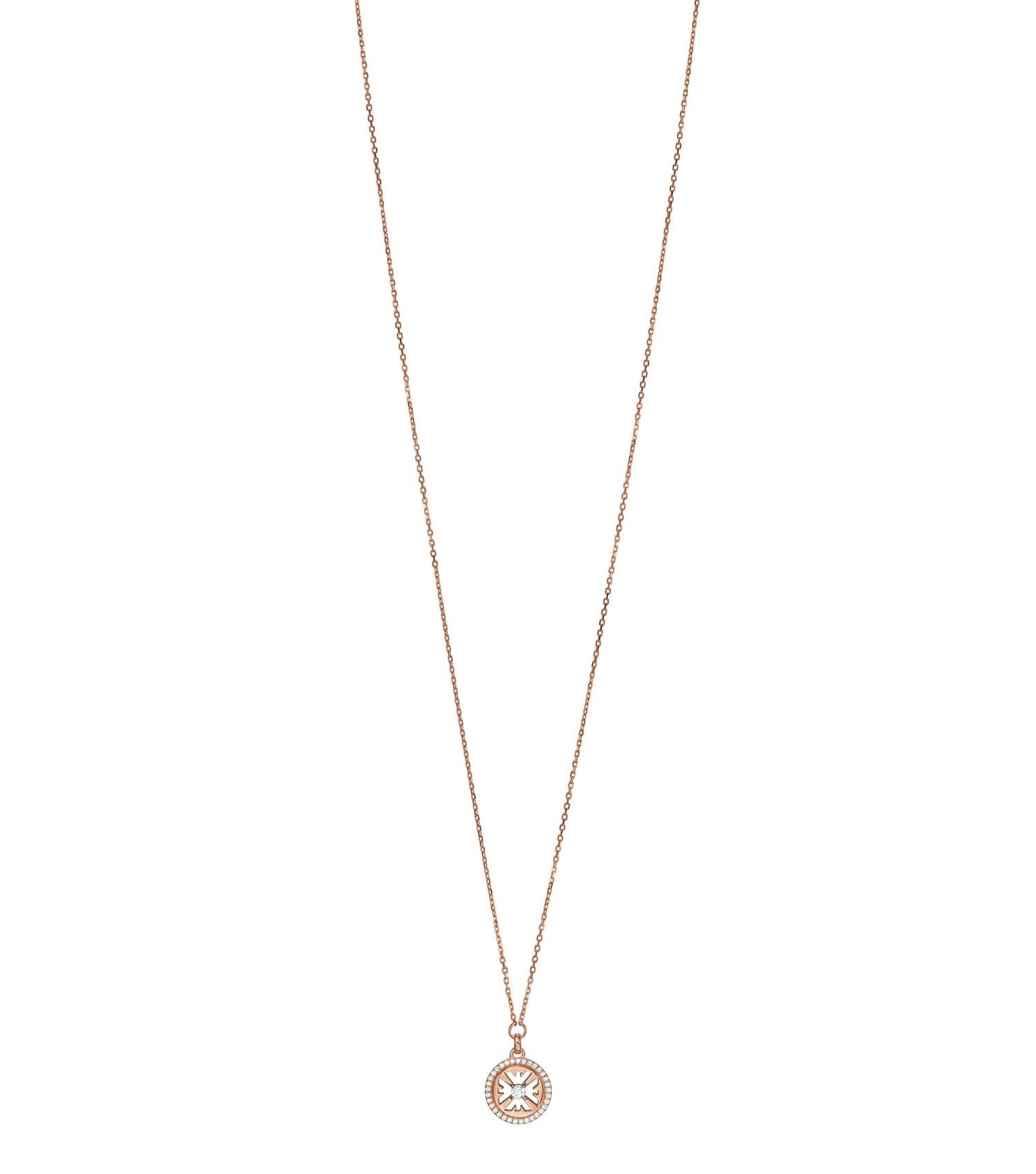 Women Logo Essentials Necklace White Stainless Steel