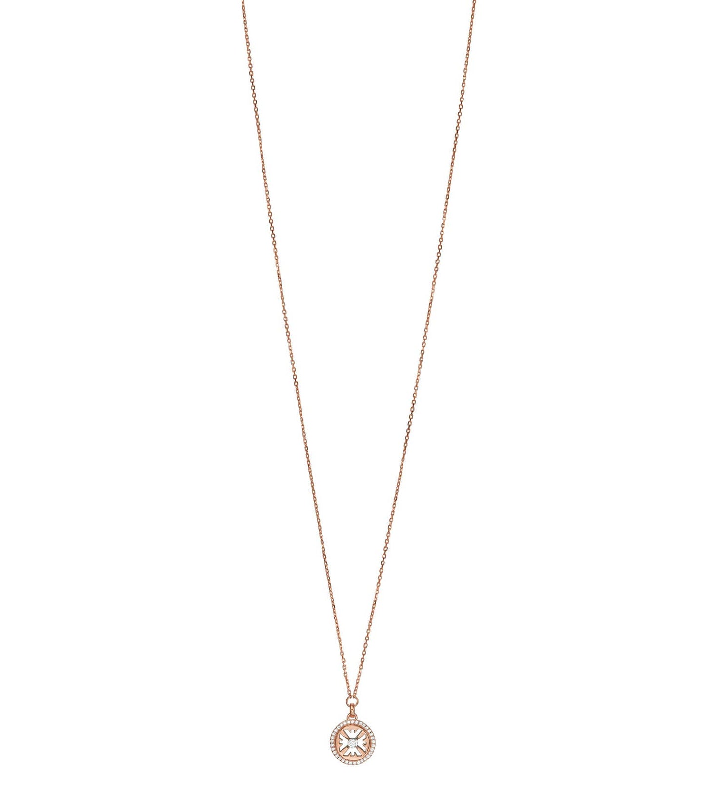 Women Logo Essentials Necklace White Stainless Steel
