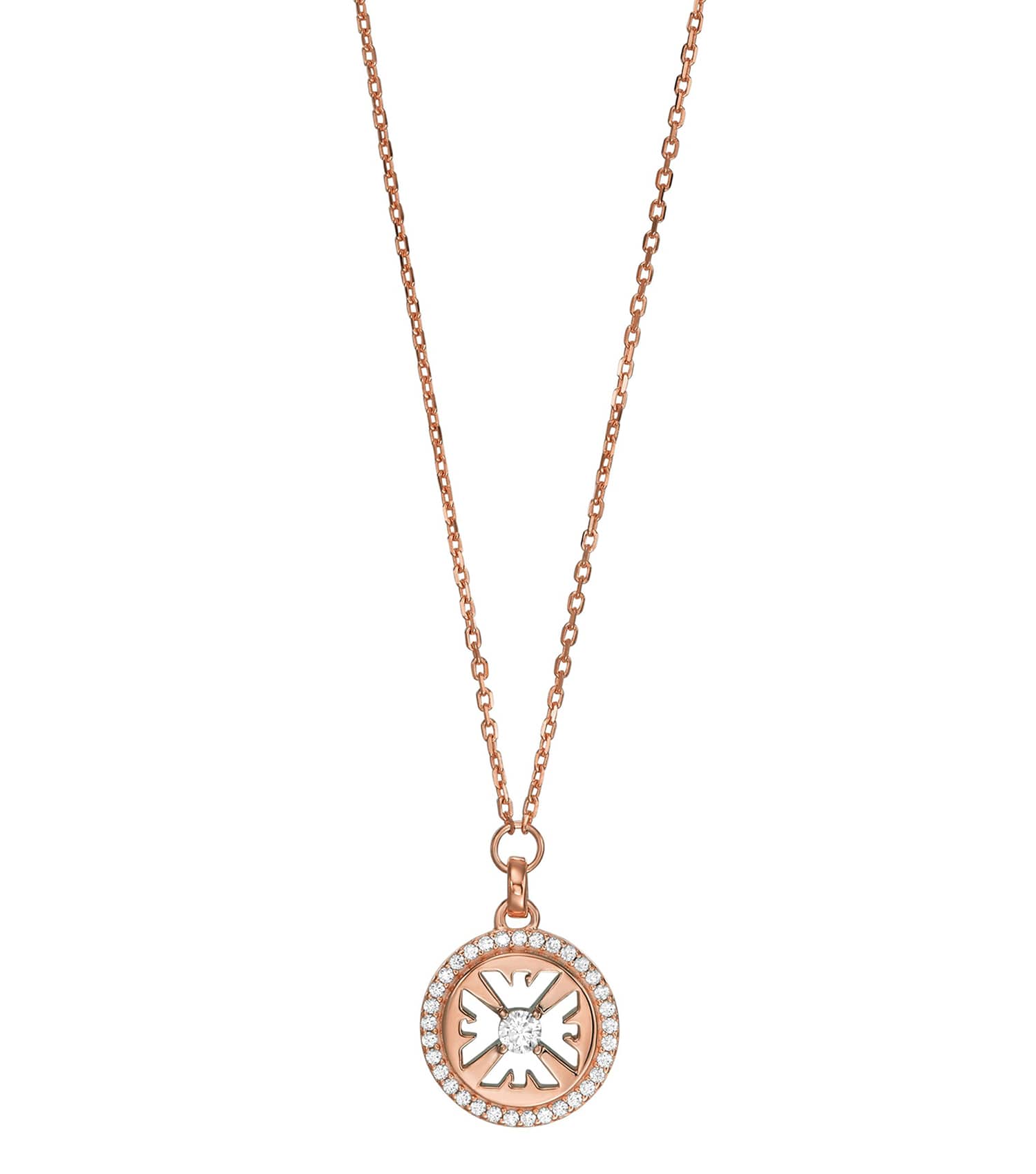 Women Logo Essentials Necklace White Stainless Steel