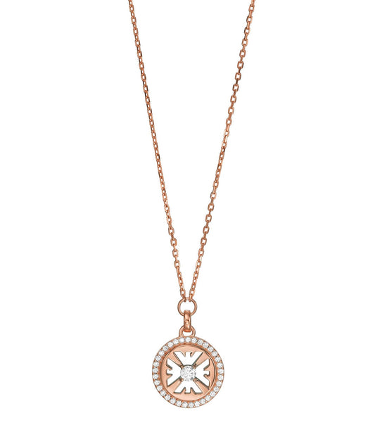 Women Logo Essentials Necklace White Stainless Steel