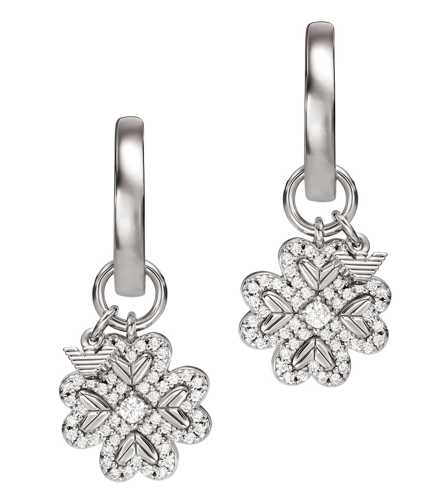 Women Sentimental Earring Silver Stainless Steel