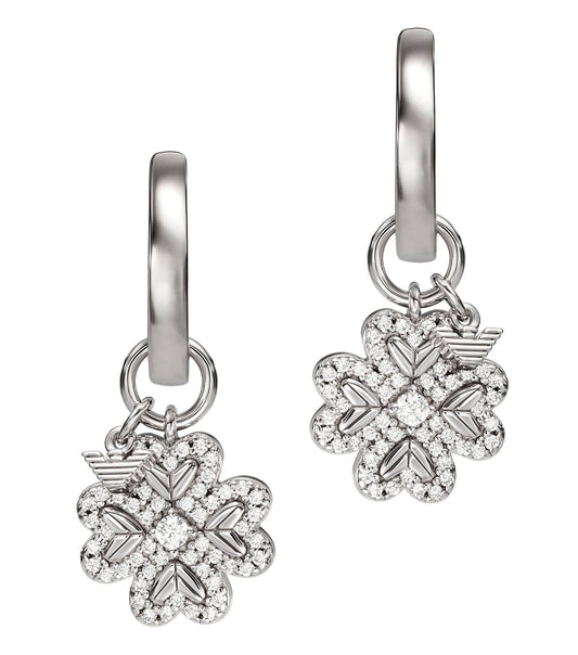 Women Sentimental Earring Silver Stainless Steel