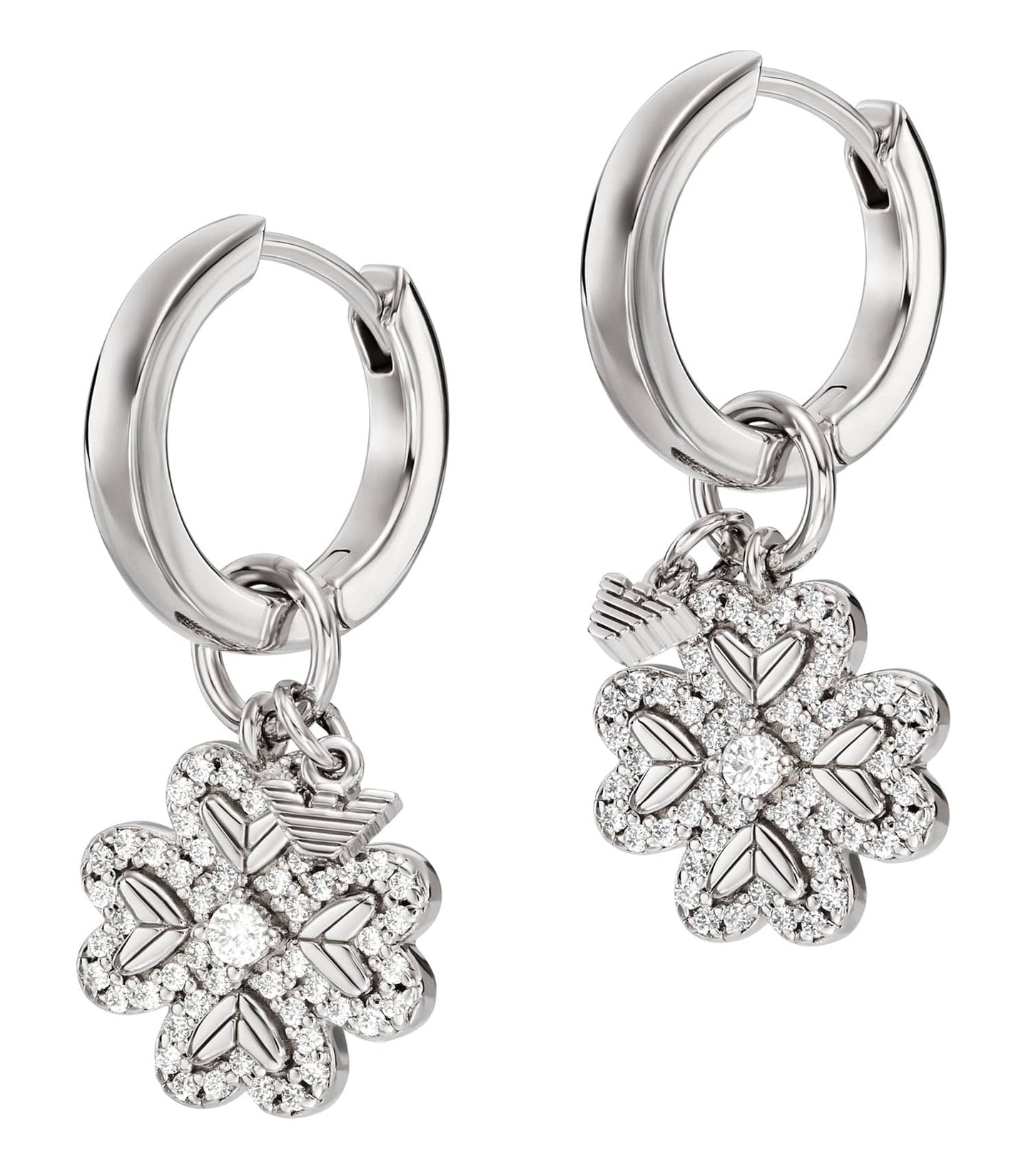 Women Sentimental Earring Silver Stainless Steel
